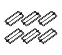 sourcing map Boucle Coulissante, 6pcs 35x15x2.2mm Métal Rectangle Ajusteur Triglides Glisser Boucle Rouleau Stylo Boucles Glisseur Courroie Ajusteur pour Ceinture Sac, Foncé Gris