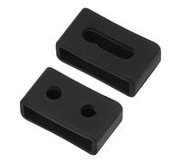 sourcing map Boucles de Bracelet de Montre Caoutchouc Remplacement Attache Anneaux Silicone Montre Support Gardien pour 20mm Largeur Montre Bande Noir 2Pcs