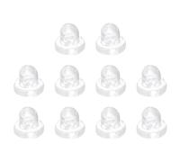 sourcing map Boucles Oreilles Dos, 50pcs - Silicone pour Clous, Souple Remplacements Glisse Stoppeurs pour Poisson Crochet Boucles Oreilles Créoles (Claire, 6mm)