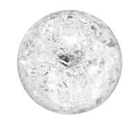 sourcing map Boule de cristal craquelée de 50 mm en verre craquelé solide pour décoration de fontaine de table Feng Shui, divination, diseuse de fortune, décoration de table, transparente