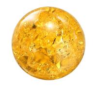 sourcing map Boule de cristal craquelée en verre craquelé de 40 mm - Décoration solide pour Feng Shui, divination, diseuse de fortune, décoration de fontaine de table, ambre
