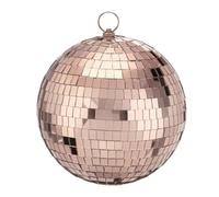 sourcing map Boule disco à effet miroir, boules disco à suspendre de 20,3 cm avec anneau de suspension pour fête, danse, mariage, scène, festival, Noël, club, décoration d'intérieur, or rose