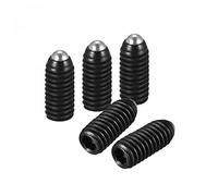 sourcing map Boule Pointe Ensemble Vis, 10pcs M4 x 10mm Haut Carbone Acier Métrique Ressort Hexagonal Douille Sans Tête Vis