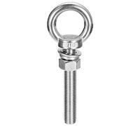 sourcing map Boulon à œil de levage, 1 ensemble de boulons à œil M16 x 100 mm avec rondelle d'écrou en acier inoxydable 304 bague de levage pour article suspendu