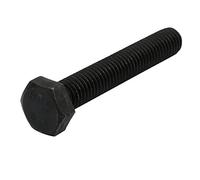 sourcing map Boulon À Tête Hexe Filetage À Gauche M10x60mm Noir
