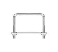 sourcing map Boulons en U carrés, 80 mm, largeur intérieure 70 mm, longueur M8 304 en acier inoxydable avec écrous et plaques, pour remorque de bateau