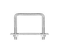 sourcing map Boulons en U carrés, 90 mm de largeur intérieure 70 mm de longueur M10 304 en acier inoxydable avec écrous et plaques, pour bateau et remorque