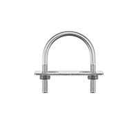 sourcing map Boulons en U ronds, 58 mm, largeur intérieure 84 mm, longueur M8 304 en acier inoxydable avec écrous, rondelles et plaques, pour remorque de bateau