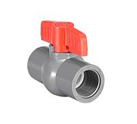 sourcing map Bout fileté tuyau fourniture eau robinet rotatif sphére PVC 3/4" Dia Int trou