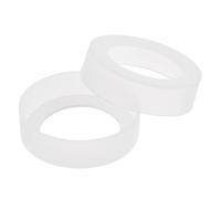 sourcing map Bouteille Eau Bottes 62mm ID Résistant Chaleur Protecteur Antidérapant Bas Manchon Housse pour Gobelet Tasse Vide Flacon Blanc Paquet 2