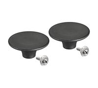 sourcing map Bouton de Couvercle de Casserole Universel, Bouton de Remplacement en Acier Inoxydable 54x23mm, Noir, pour Couvercle de Casserole, Paquet de 2