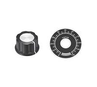 sourcing map Bouton Potentiomètre Rotatif 6mm Insert Jambe 40mm 0-100 Double Face Plaque 1Pcs