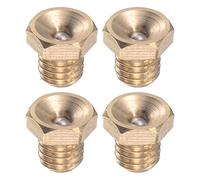 sourcing map Bouton Poussoir Graisse Huile Coupe M6x1 Inox Acier pour Lubrification Système 4Pcs