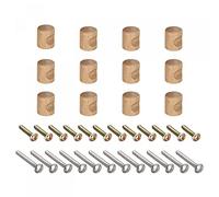 sourcing map Bouton Tiroir Bois Armoire Porte Meuble Bibliothèque Placard Rond 12Pcs 20x24mm Poignée avec Vis