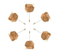 sourcing map Boutonnières de Marié En Roses, 6 Pièces, Épingles Pour Hommes, Cérémonie de Mariage, Anniversaire, Dîner Formel, Fête Champagne