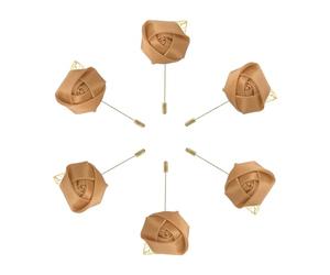 sourcing map Boutonnières de Marié En Roses, 6 Pièces, Épingles Pour Hommes, Cérémonie de Mariage, Anniversaire, Dîner Formel, Fête Champagne