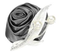 sourcing map Boutonnières pour homme/femme Gris foncé Fleur artificielle avec épingle de montage pour décoration de mariage, cérémonie, bal de fin d'année, retour à la maison