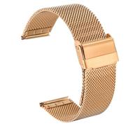 sourcing map Bracelet de montre de rechange en maille d'acier inoxydable de 20 mm à dégagement rapide réglable pour femme, or rose