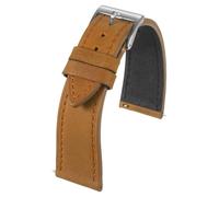 sourcing map Bracelet de montre en cuir de 20 mm, style vintage, bracelet de rechange avec boucle ardillon en acier inoxydable pour homme et femme, jaune marron