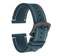 sourcing map Bracelet de montre en cuir de vachette à dégagement rapide avec boucle noire pour homme et femme