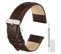 sourcing map Bracelet de montre en cuir pour homme et femme - Bracelet de montre à dégagement rapide - 10 mm, 12 mm, 14 mm, 16 mm, 18 mm, 20 mm, 22 mm, 24 mm - Bracelet plat fin et élégant avec outils