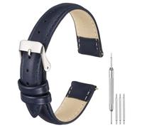 sourcing map Bracelet de montre en cuir pour homme et femme - Bracelet de montre à dégagement rapide - Bracelet de montre plat fin et élégant avec outils, 22mm, Cuir, Non