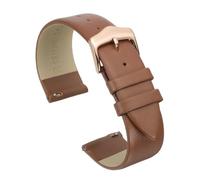 sourcing map Bracelet de montre en cuir véritable, à libération rapide, plat, fin, élégant, bracelet de montre de rechange avec boucle en acier inoxydable pour femme, 22mm, Cuir, Pas de gemme