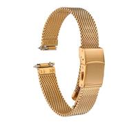 sourcing map Bracelet de montre en maille d'acier inoxydable à libération rapide avec fermoir pliable réglable, 22mm, Pas de gemme