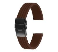 sourcing map Bracelet de montre en silicone souple à dégagement rapide avec boucle à pression pour homme et femme, 20 mm, Silicone, Pas de gemme