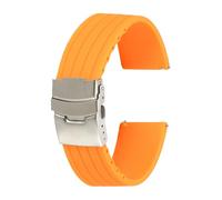 sourcing map Bracelet de montre en silicone souple à dégagement rapide avec boucle à pression pour homme et femme, 20 mm, Silicone, Pas de gemme