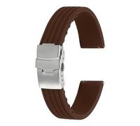 sourcing map Bracelet de montre en silicone souple à dégagement rapide avec boucle à pression pour homme et femme, 22mm, Silicone, Pas de gemme