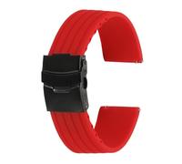 sourcing map Bracelet de montre en silicone souple à dégagement rapide avec boucle à pression pour homme et femme, 24mm, Silicone, Pas de gemme