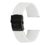 sourcing map Bracelet de montre en silicone souple à dégagement rapide avec boucle à pression pour homme et femme, 20 mm, Silicone, Pas de gemme