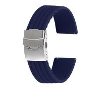 sourcing map Bracelet de montre en silicone souple à dégagement rapide avec boucle à pression pour homme et femme, 22mm, Silicone, Pas de gemme