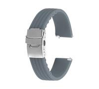 sourcing map Bracelet de montre en silicone souple à dégagement rapide avec boucle à pression pour homme et femme, 22mm, Silicone, Pas de gemme