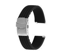 sourcing map Bracelet de montre en silicone souple à dégagement rapide avec boucle à pression pour homme et femme, 18mm, Silicone, Pas de gemme