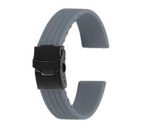 sourcing map Bracelet de montre en silicone souple à dégagement rapide avec boucle à pression pour homme et femme, 22mm, Silicone, Pas de gemme