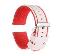 sourcing map Bracelet de montre en silicone souple à dégagement rapide avec boucle argentée pour homme et femme, 22mm, Pas de pierre précieuse