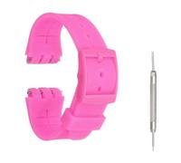 sourcing map Bracelet de montre en silicone souple à libération rapide avec boucle en plastique et barre à ressort