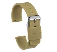 sourcing map Bracelet de Montre Silicone 12mm Largeur Souple Dégagement Rapide Caoutchouc Remplacement Montre Bande avec Inox Acier Boucle pour Homme Femme, Léger Jaune