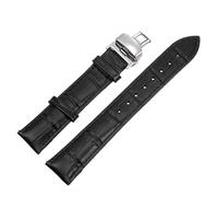 sourcing map Bracelet de Montre Vachette Cuir Remplacement Trousse Déploiement Boucle 23mm Cuir Bracelet Noir