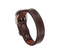sourcing map Bracelet en cuir uni avec boucle - Réglable - Vierge - Pour la fabrication de bijoux pour homme et femme - Marron foncé, 26x1.9cm / 10.24x0.75inch(L*W), Cuir