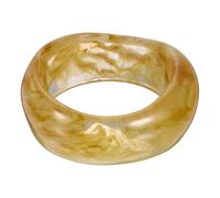 sourcing map Bracelet jonc épais en acrylique pour femme, manchette colorée, large, géométrique, empilable, bracelet en acétate, cadeau irrégulier tendance, jaune clair