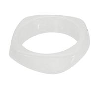 sourcing map Bracelet jonc épais irrégulier en résine acrylique pour femme, manchette large géométrique empilable, bracelet en acétate d'écaille de tortue, bijou de déclaration, blanc texturé