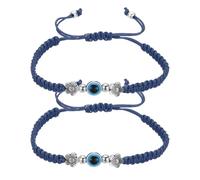 sourcing map Bracelet porte-bonheur contre le mauvais œil, fait à la main, corde tressée réglable, bijoux minimalistes pour ami, 5.9", Tissu, Pas de gemme