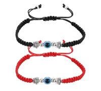 sourcing map Bracelet porte-bonheur contre le mauvais œil, fait à la main, corde tressée réglable, bijoux minimalistes pour ami, 5.9", Tissu, Pas de gemme