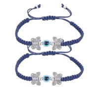 sourcing map Bracelets porte-bonheur contre le mauvais œil, corde tressée faite à la main, bracelets de protection réglables, bijoux minimalistes, 5.9", Tissu, Pas de gemme