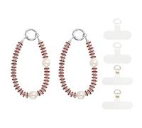 sourcing map Breloque de téléphone avec perles de cristal - Lanière de téléphone portable avec languette d'attache pour femme smartphone appareil photo