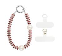 sourcing map Breloque de téléphone avec perles de cristal - Lanière de téléphone portable avec languette d'attache pour femme smartphone appareil photo