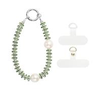 sourcing map Breloque de téléphone avec perles de cristal - Lanière de téléphone portable avec languette d'attache pour femme smartphone appareil photo